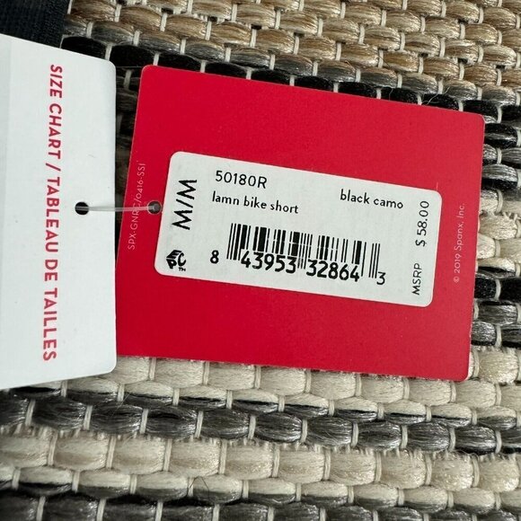 Spanx Look At Me Now Women's Bike Short in Black Camo Pull On Size Medium - Picture 5 of 11